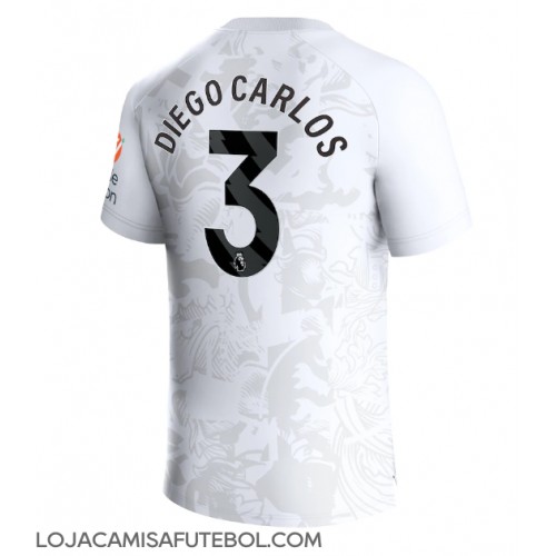 Camisa de Futebol Aston Villa Diego Carlos #3 Equipamento Secundário 2023-24 Manga Curta